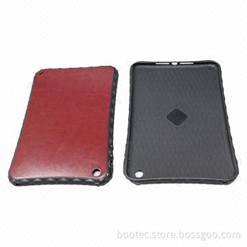 Customized Soft TPU and Leather Case for iPad Mini